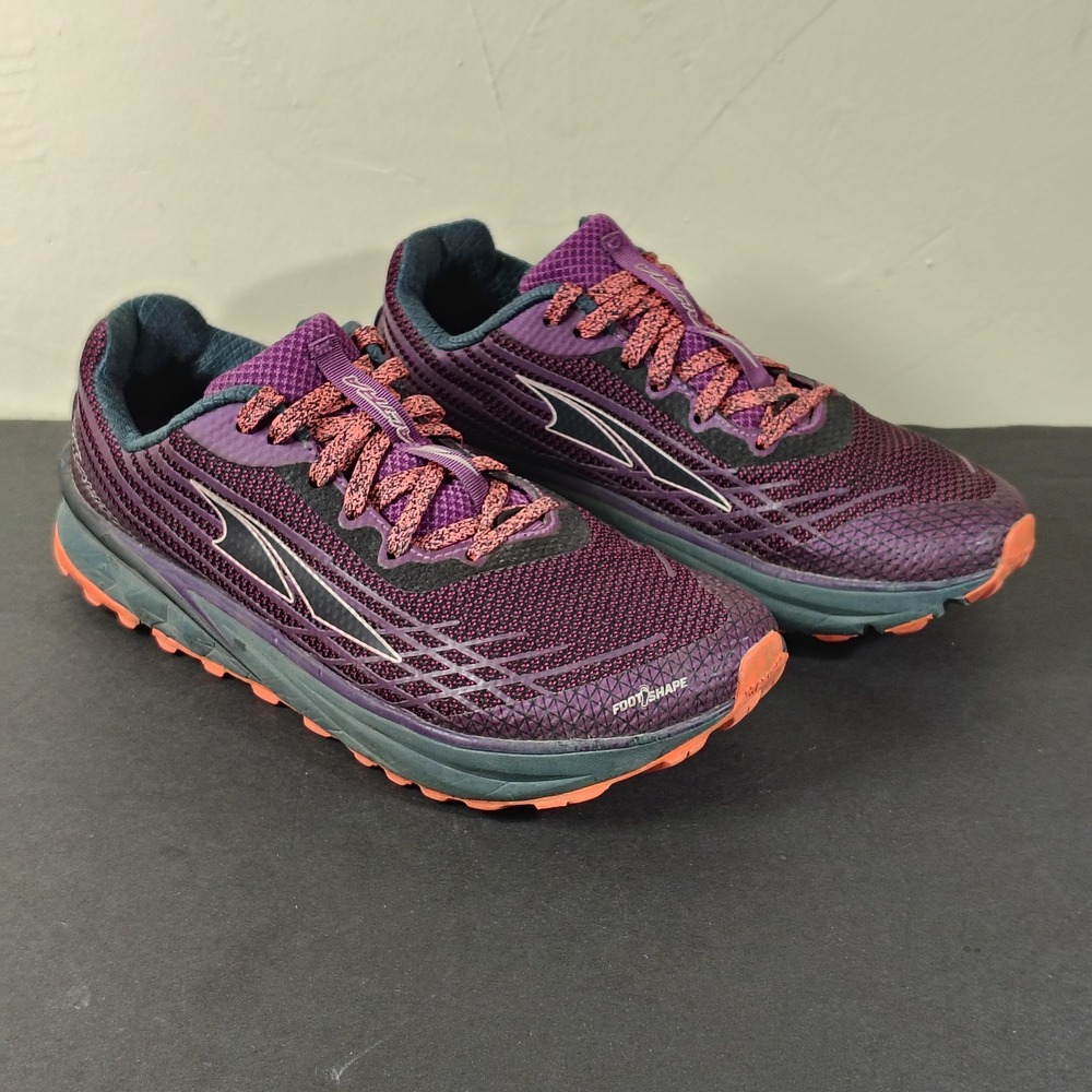 Altra Timp 2 Women Size 9.5 Purple Orange Mesh Trail Running Shoes AL0A4QTP003 - Picture 2 of 16
